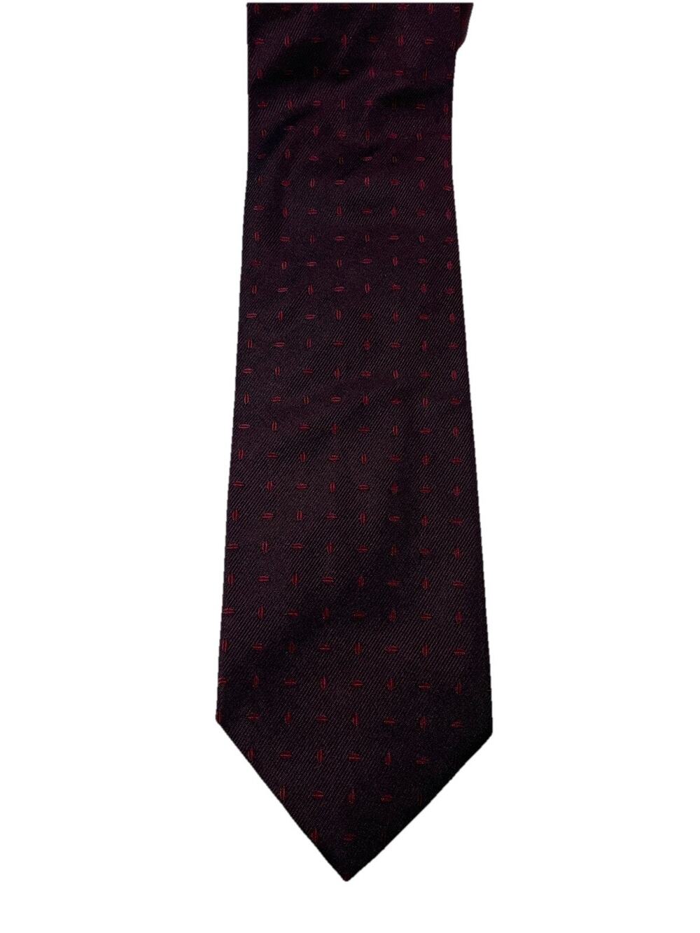 PRINCIPE Marron Dark Red Made in Italy Symmetrical Design 57" 100% Silk 57/3.75